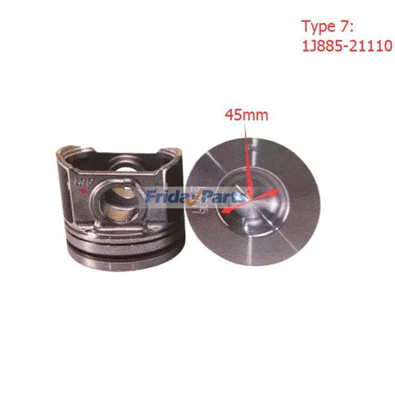 4 Pieces Piston With Ring for Kubota Engine V2403 V2403-DI Tractor L4350DT L4400DT L4740 L5240 Bobcat Excavator 331E 334 335 for less