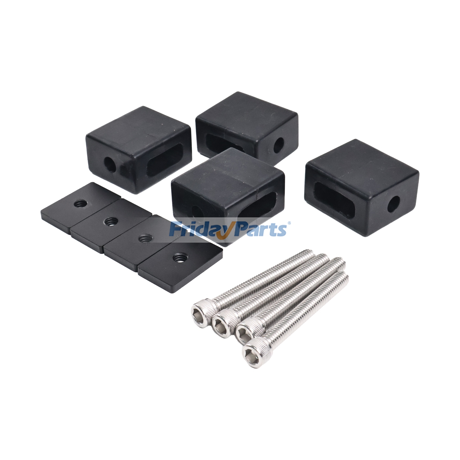 4 Pieces Bed Stake Pocket Mounting Kit for Pickup Trucks With Standard-Size Stake Pockets