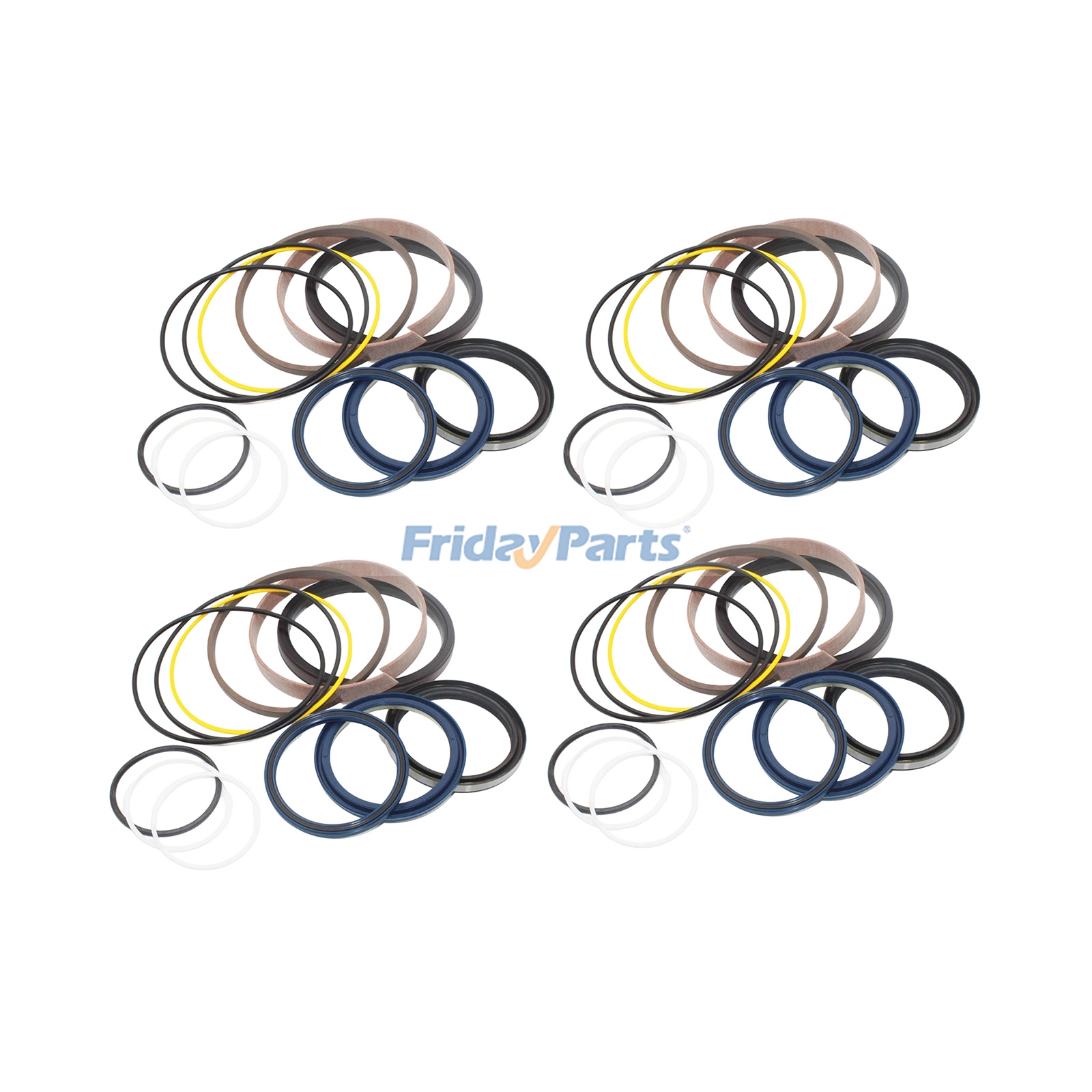 4 Pieces Blade Outrigger Cylinder Seal Kit 4669900 for Isuzu Engine 4HK1 John Deere Excavator 190DW 190GW 220DW 230GW