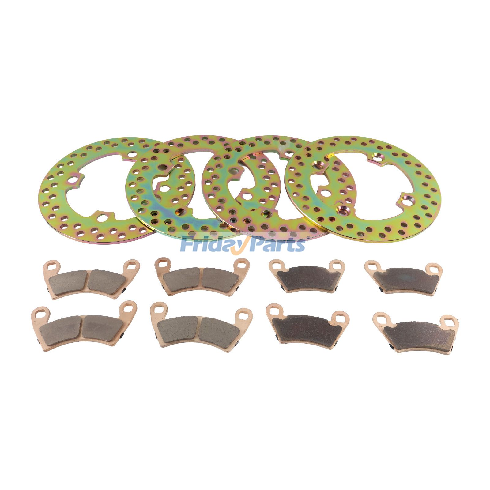 ATV/UTV フロントリアブレーキディスクローター（パッド付き）