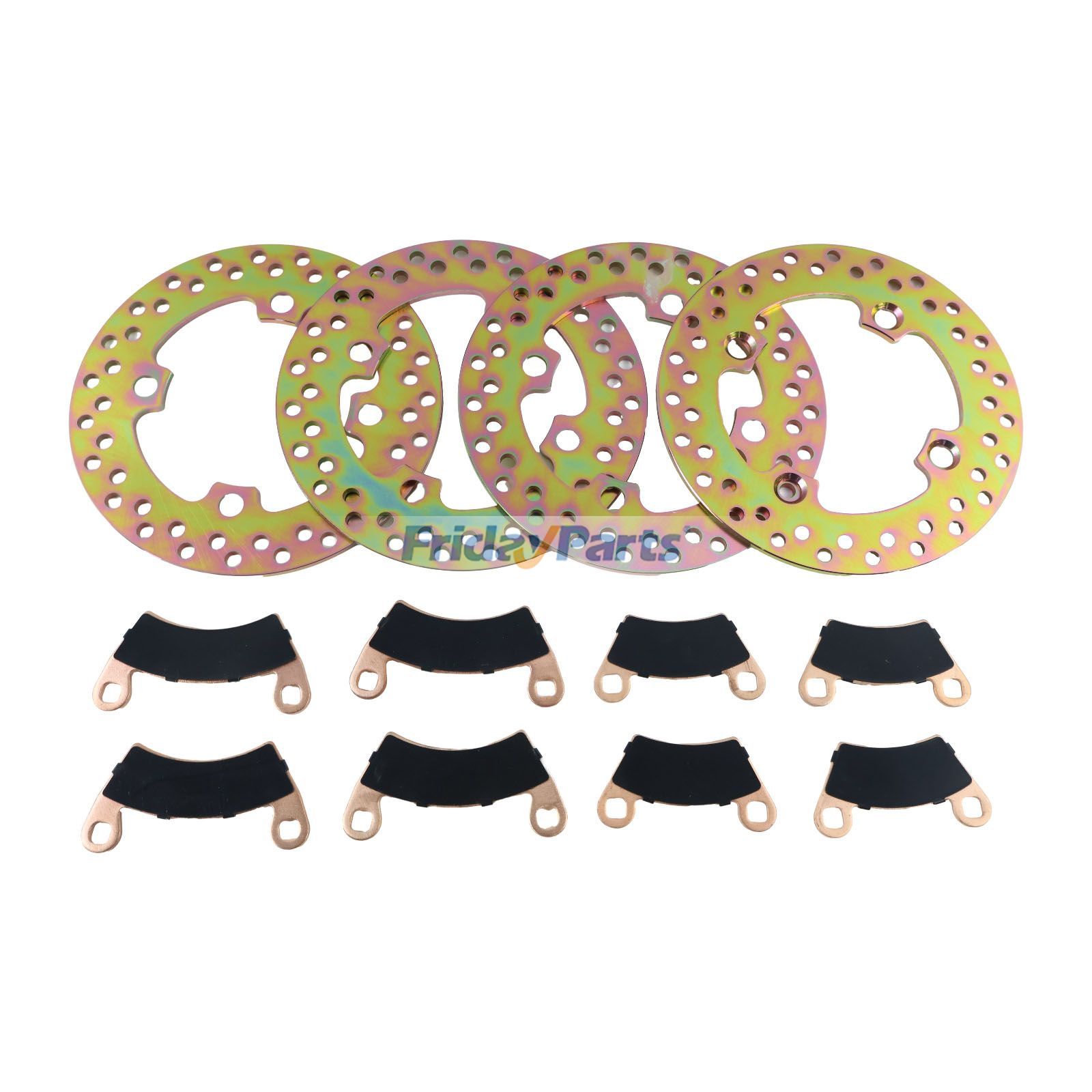 4ピース フロントリアブレーキディスクローター パッド付き 5254999 5251565 5254272 1910514 1910672 2202413 2203747 Polaris RZR XP 900 2011-2013用