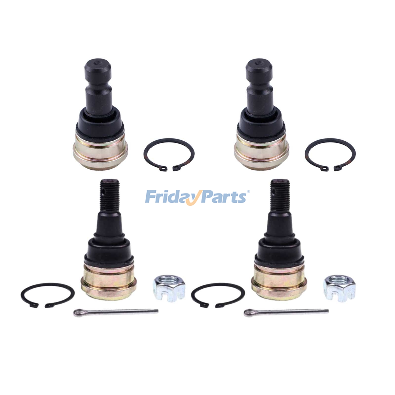 4 Pieces Front Upper Lower Ball Joint Kit for Polaris Ranger Crew 1000 PRO XD 2017-2024