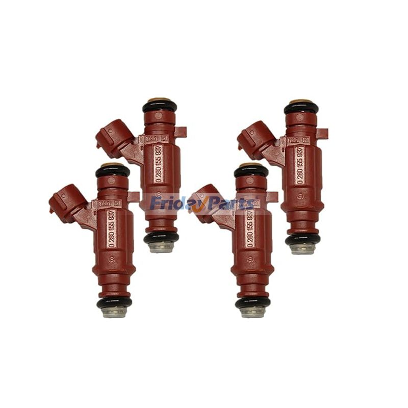 4 Pieces Fuel Injector 0280155937 0280156450 16600-5M100 for Nissan Sentra 1.8L I4 2000-2002