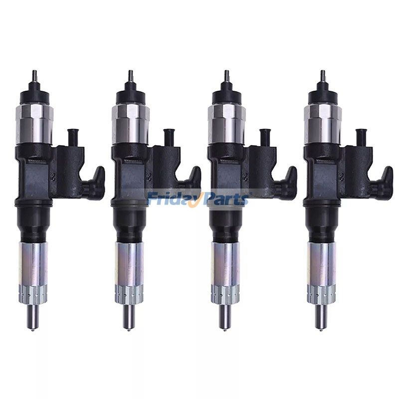 4 Pieces Fuel Injector 8973297032 8981518371 8981518372 for Hitachi Excavator ZX200-3 ZX210-3-HCME ZX210H-3 ZX210K-3 ZX210L-3 ZX240-3 ZX250H-3