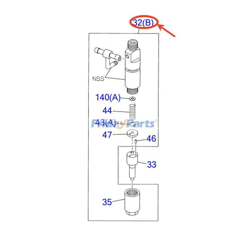 4 Stück Einspritzdüsen I8-94442-2250 für Takeuchi Loader L140für Für Takeuchi
