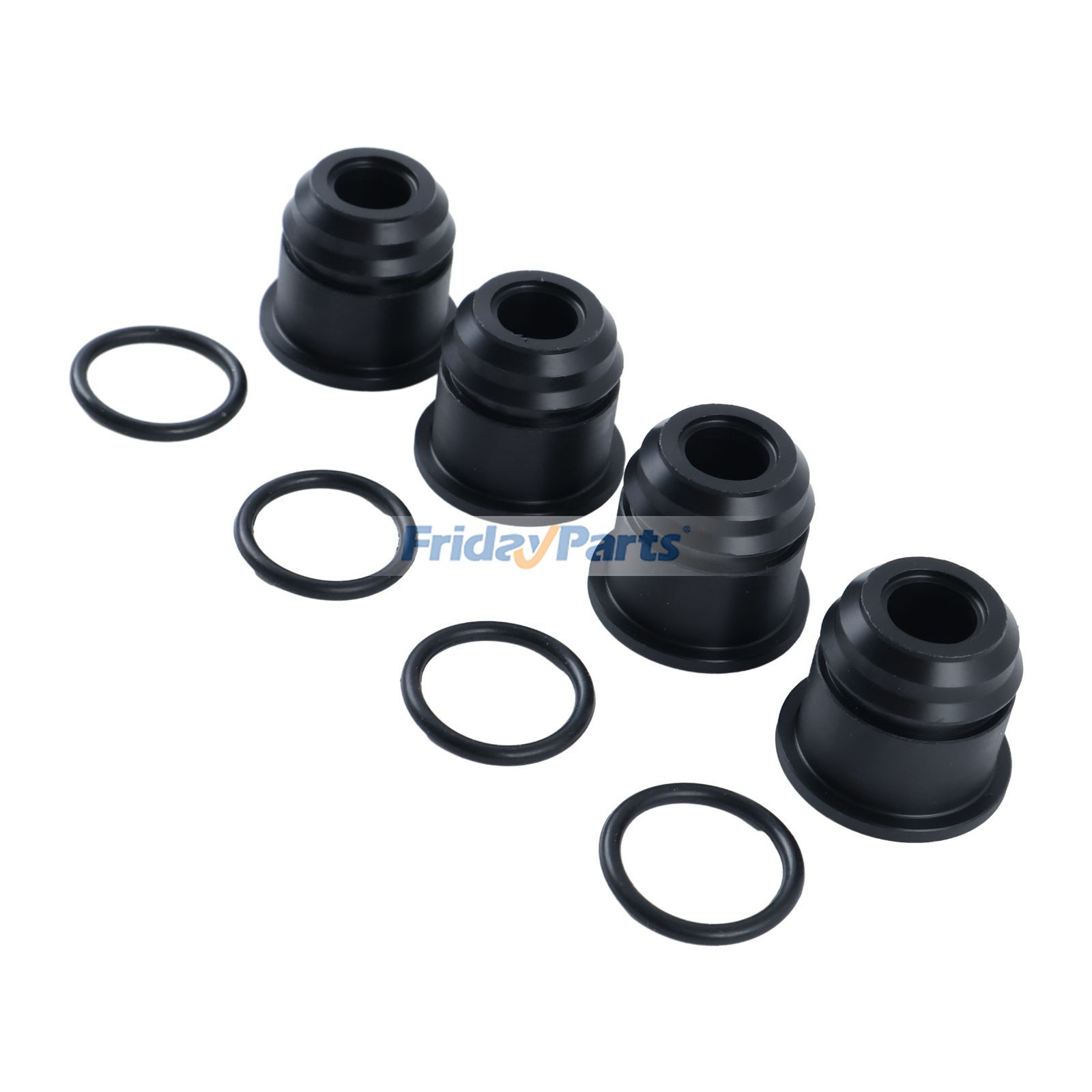 4 piezas de soporte de boquilla de inyector de combustible, espaciador y junta tórica 90561-10018 90301-19006 para Toyota T100 4Runner Tacoma 2.4L 2.7L 1984-2023 Para Toyota