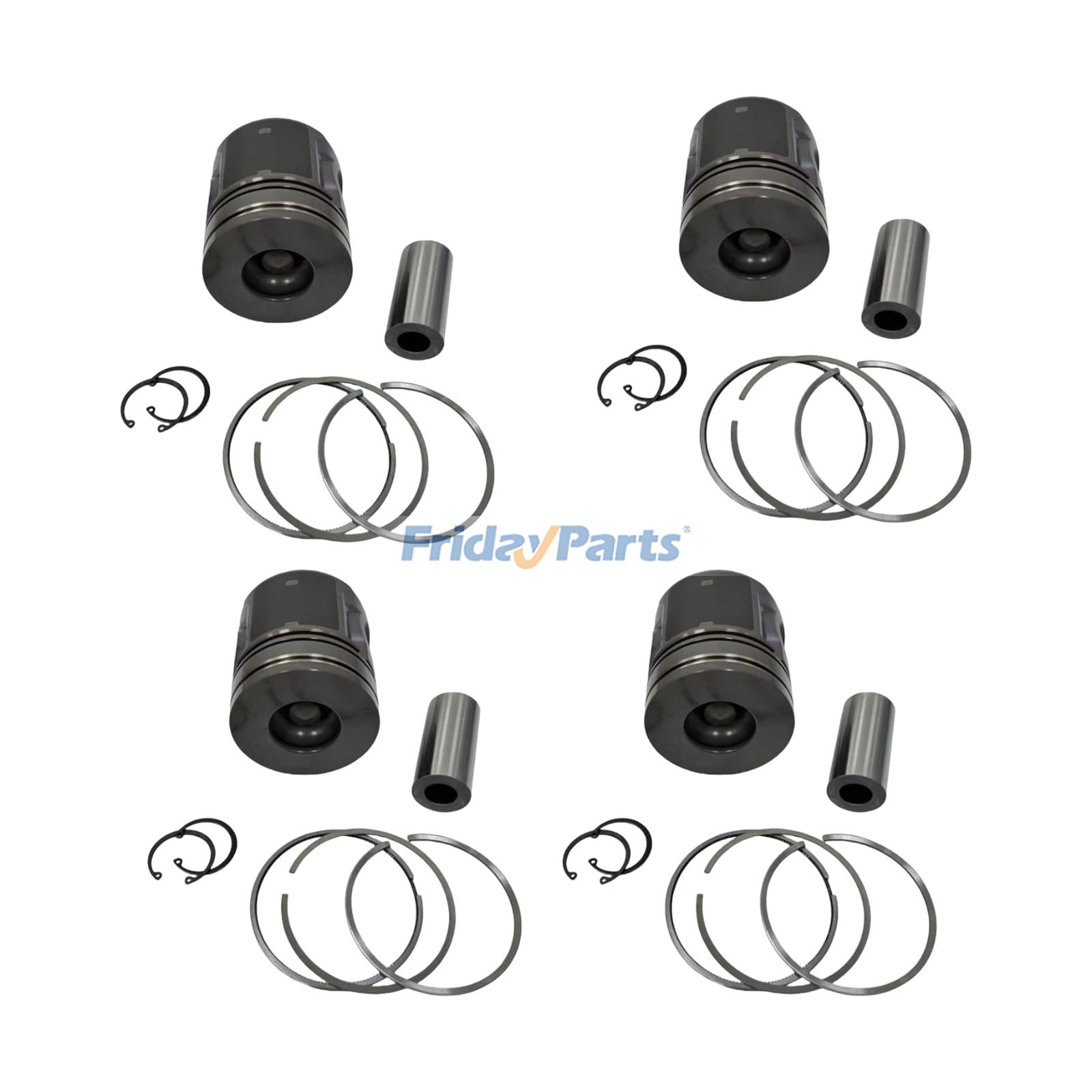 Kit de 4 pistons 320/09211 pour moteur JCB 444, chargeuse 3C, 3CX, 3D et 214