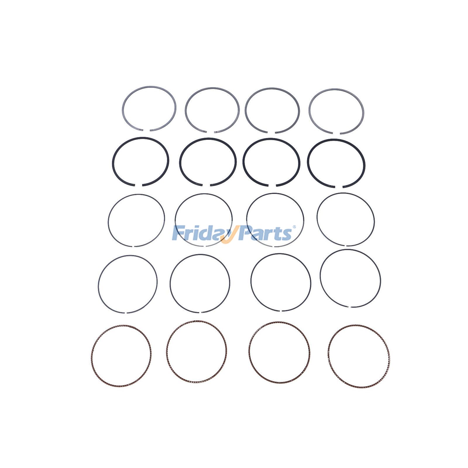 4 Pieces Piston Ring Set 75944533 08-434600-00 11257594453 for BMW F30 F31 F10 F20 E84 320i 328i X3 2.0 N20B20 2010-2018