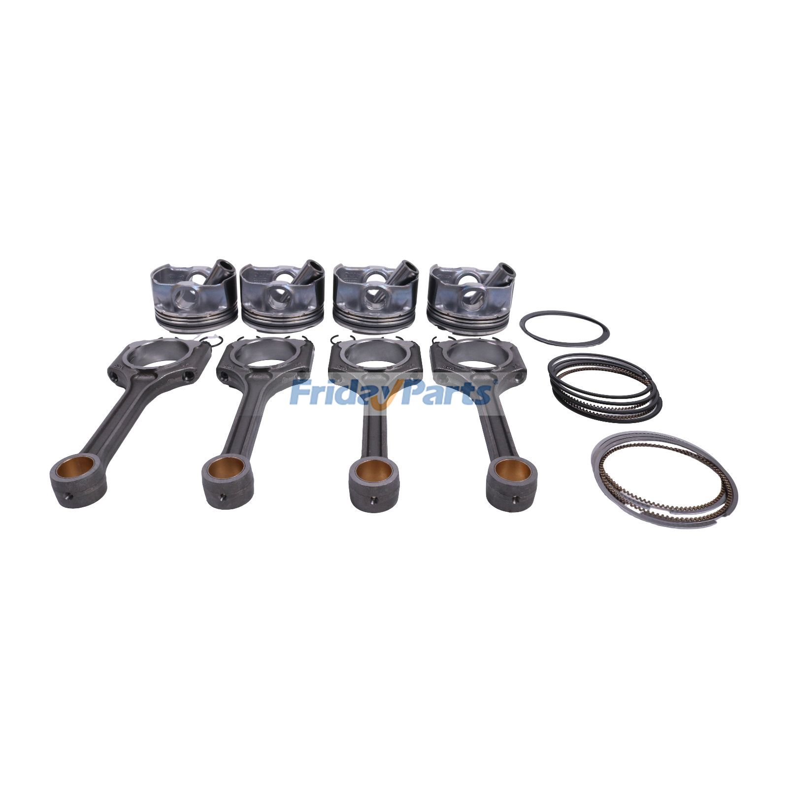 4 Sets Piston & Rings Connecting Rod Kit for Vehicle