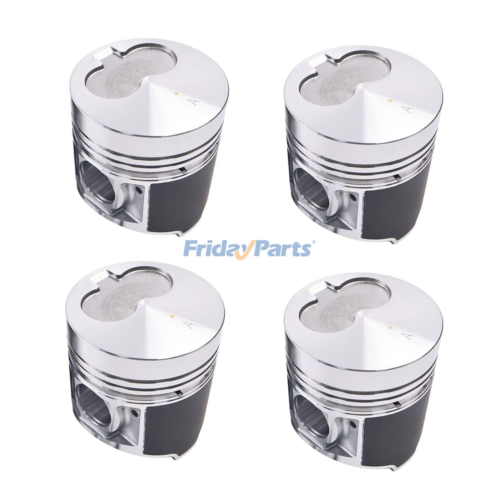 4 Stück Kolben SBA115017810 für Shibaura Motor N4LDI New Holland Kompaktlader L218 L220 CASE SR175 SV185