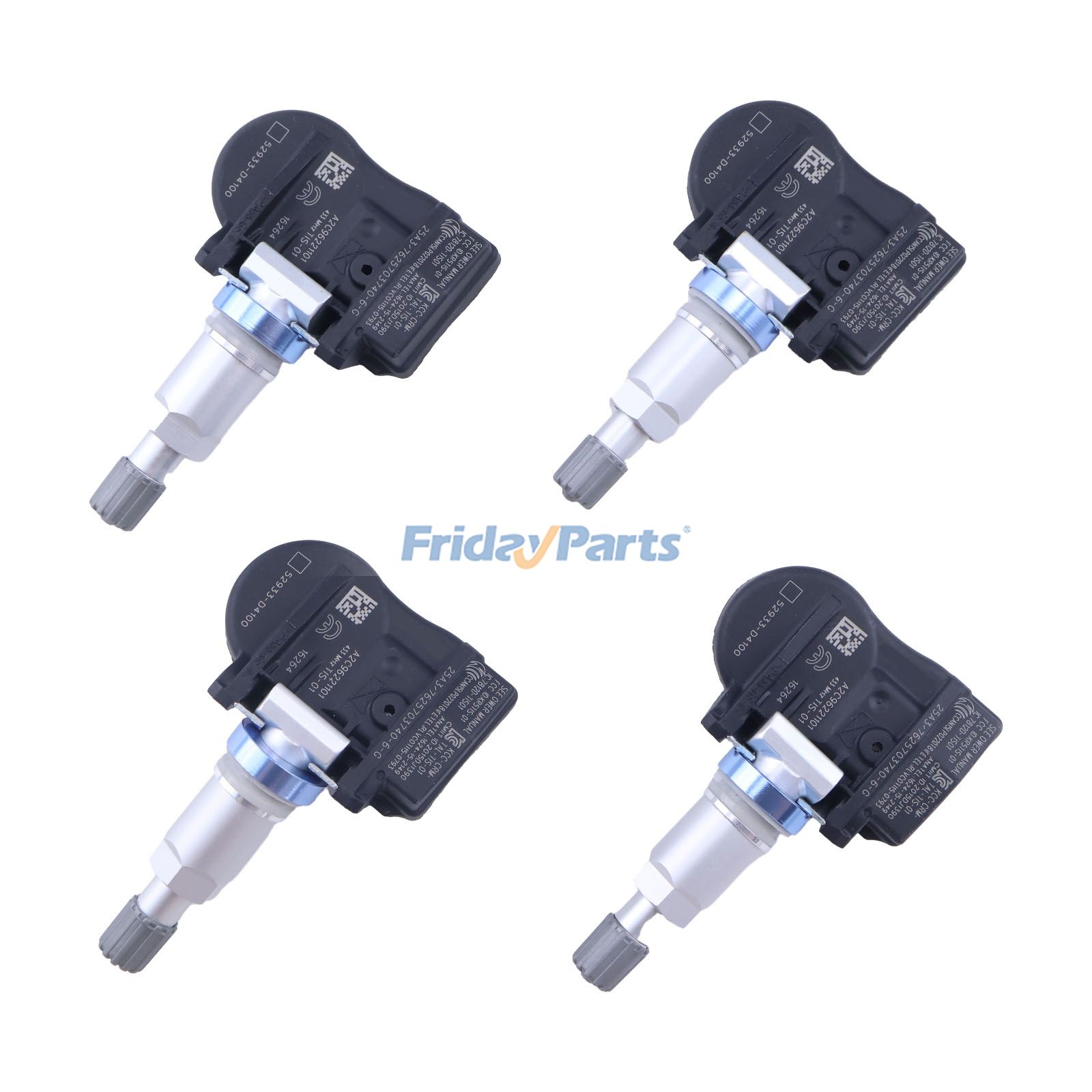 4個入り プリプログラム済み TPMS タイヤ空気圧監視センサー 52933-D4100 52933-F2000 ヒュンダイ エラントラ コナ キア カデンツァ車両用