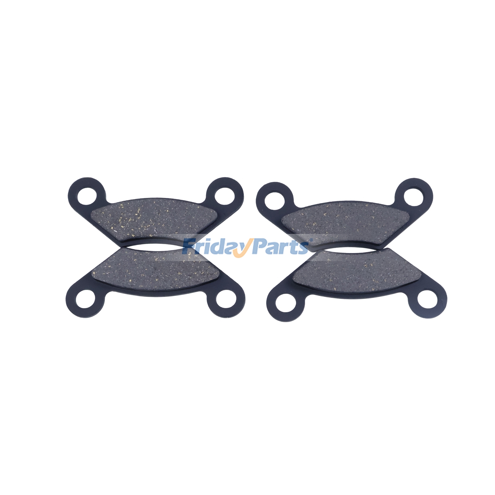 4 Pieces Semi-Metallic Brake Pad AM141182 for John Deere Utility Vehicle HPX615E HPX815E XUV825M XUV850D XUV855M M-GATOR