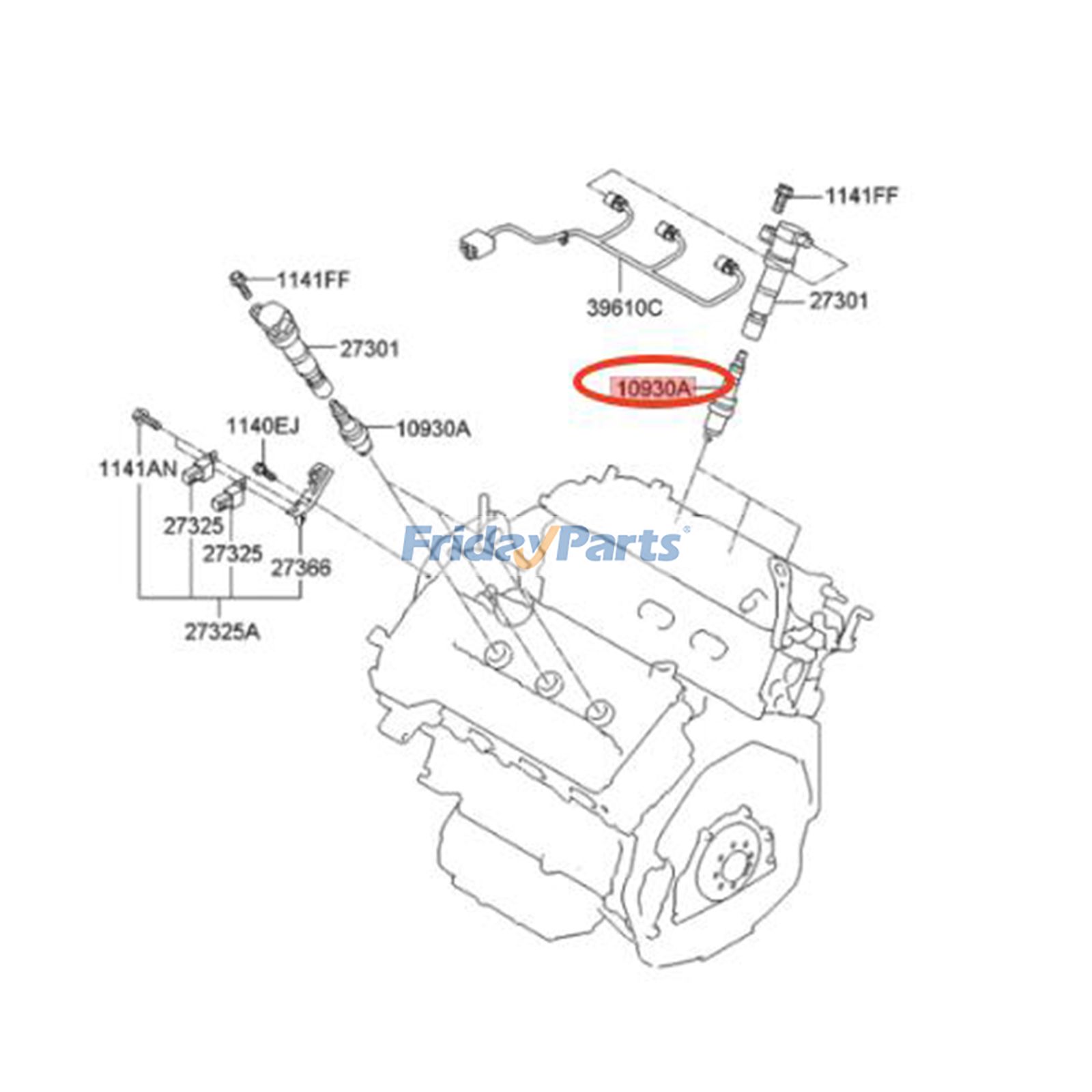4 bujías 18845-11160 para Hyundai Santa Fe, Sonata, Kia Forte, Optima, Sorento y Sportage (2006-2013) Para Denso,Para HYUNDAI,Para Kia