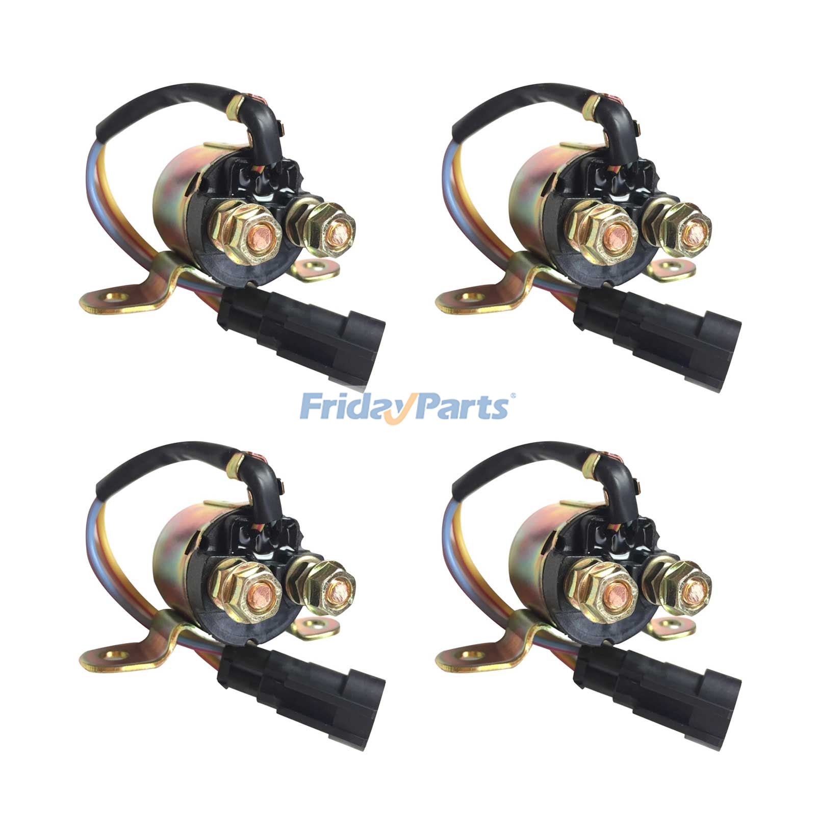 4 Pieces Starter Relay Solenoid 4014471 for Polaris Indian Victory Motorcycle 2010-2021