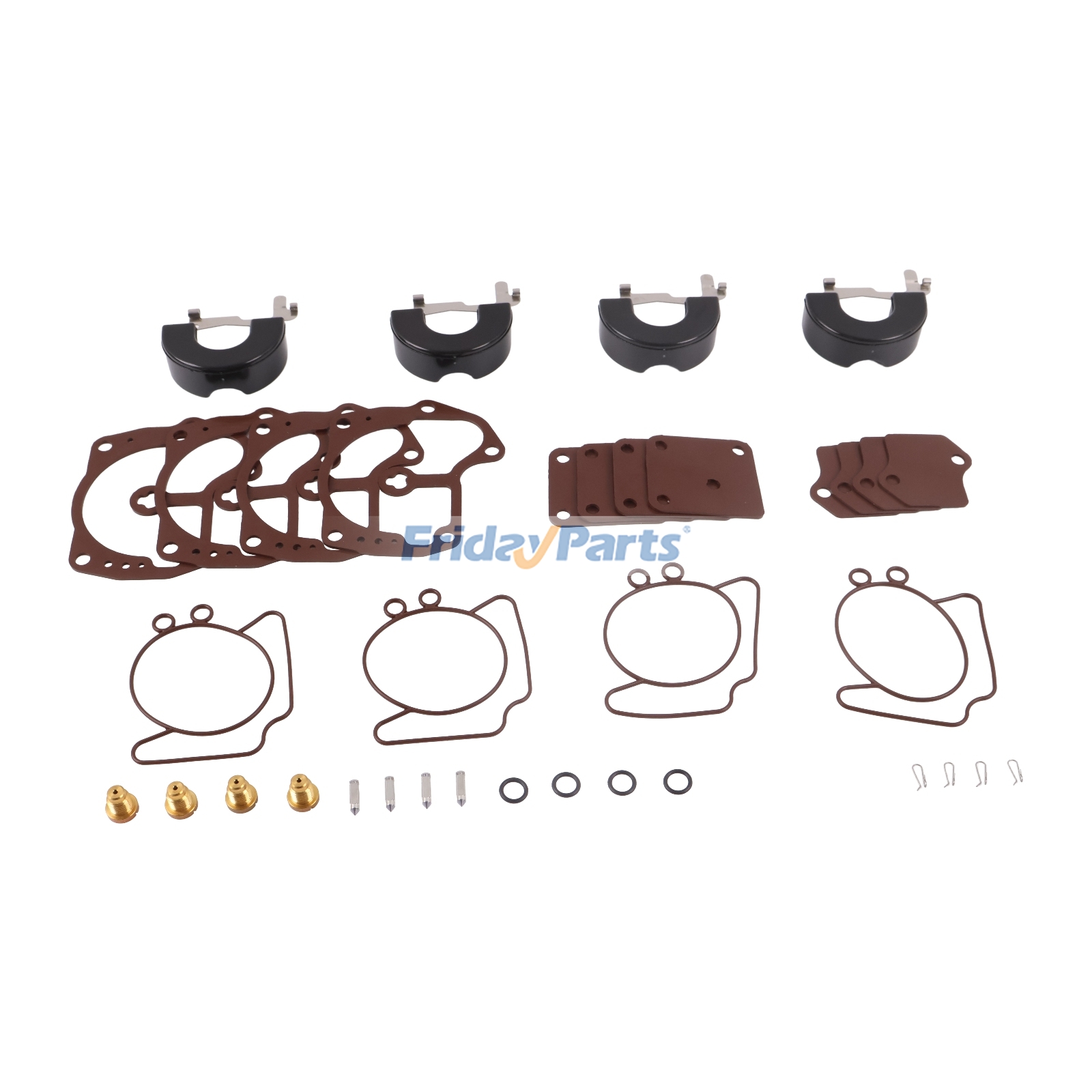 Kit de reconstrução de carburador Looper V4 V6 V8 439078 439079 para motores de popa Johnson Evinrude 120 130 135 140 250 275 300 HP FridayParts
