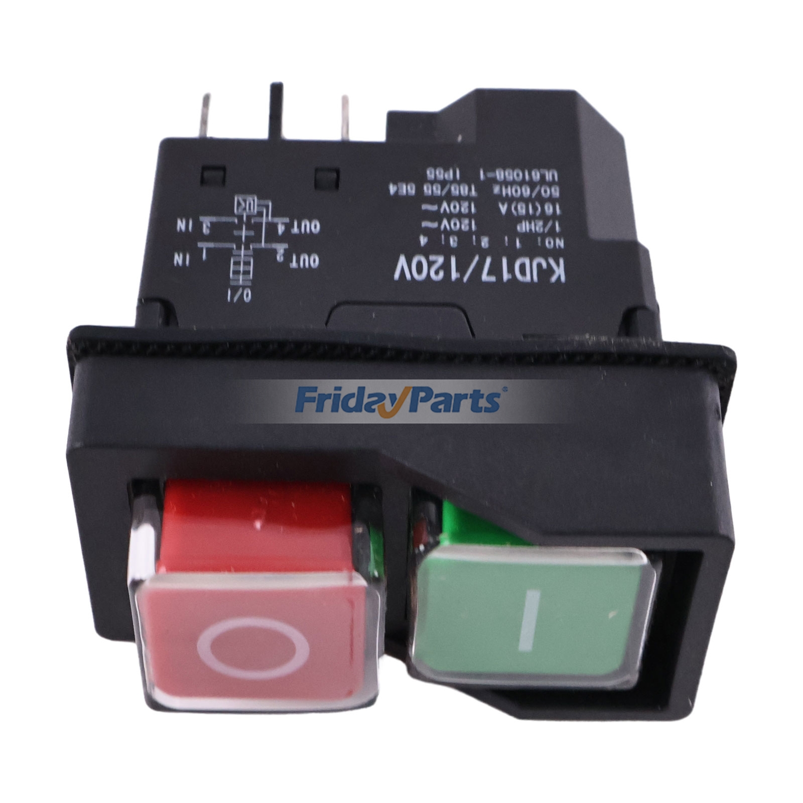 Interrupteur électromagnétique de remplacement à 4 broches 16 A 120 V pour Kedu KJD17