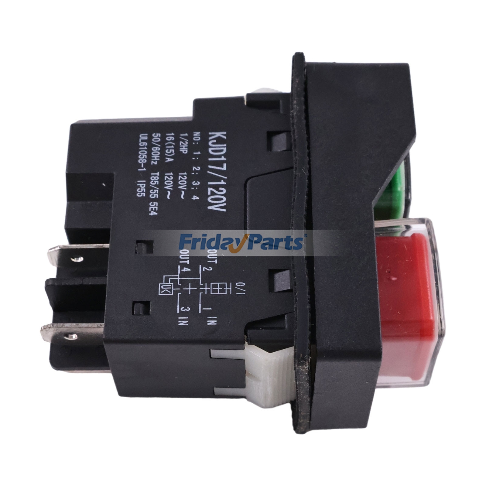 Interrupteur électromagnétique de remplacement à 4 broches 16 A 120 V pour Kedu KJD17pour