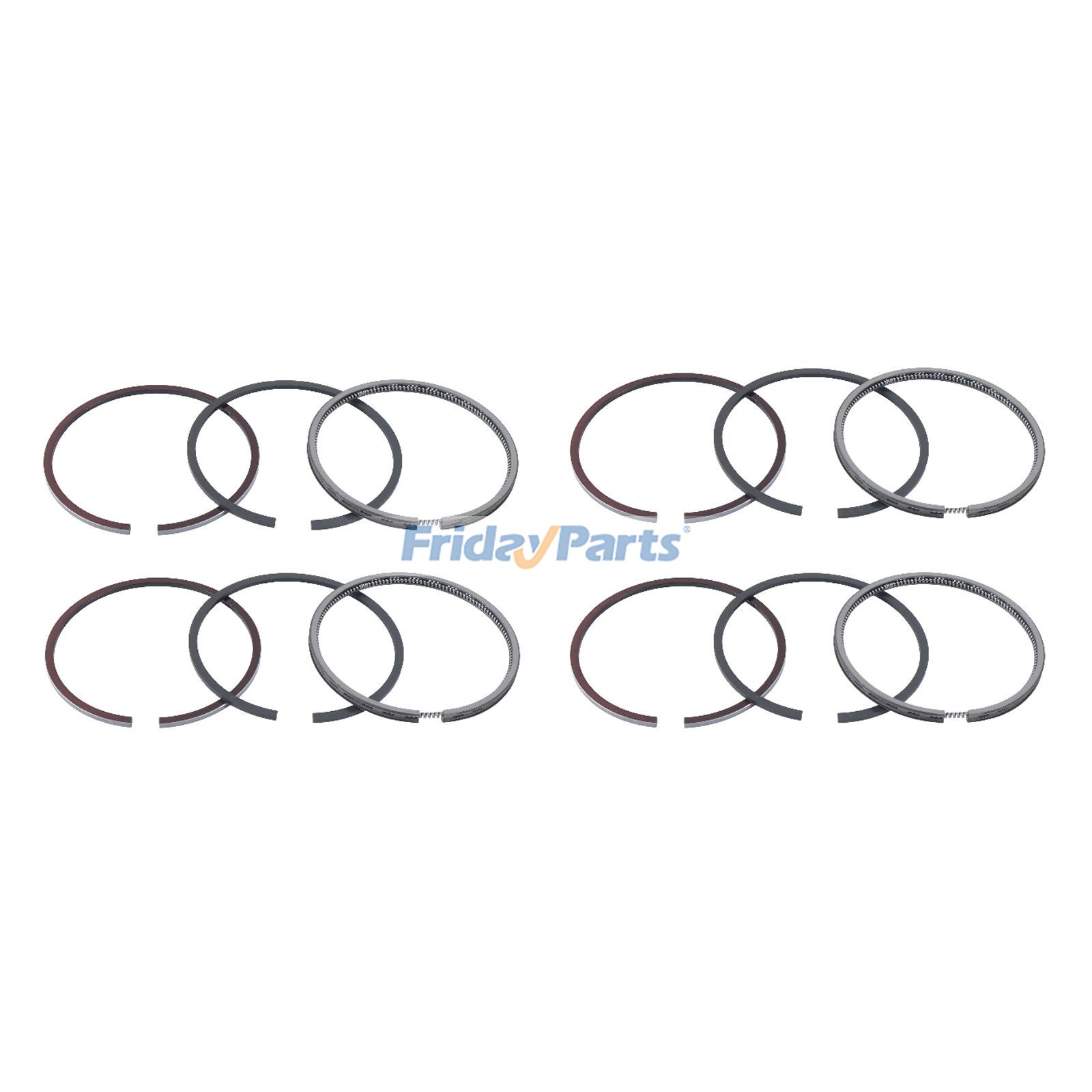 4 Set 82mm 2.5K*2*5 Piston Ring 15201-21052 for Kubota Engine V1702 Tractor L2250DT L2850DT L305DT M4030 M4030DT M4050 M4050DT M4500 M4500DT L355SS