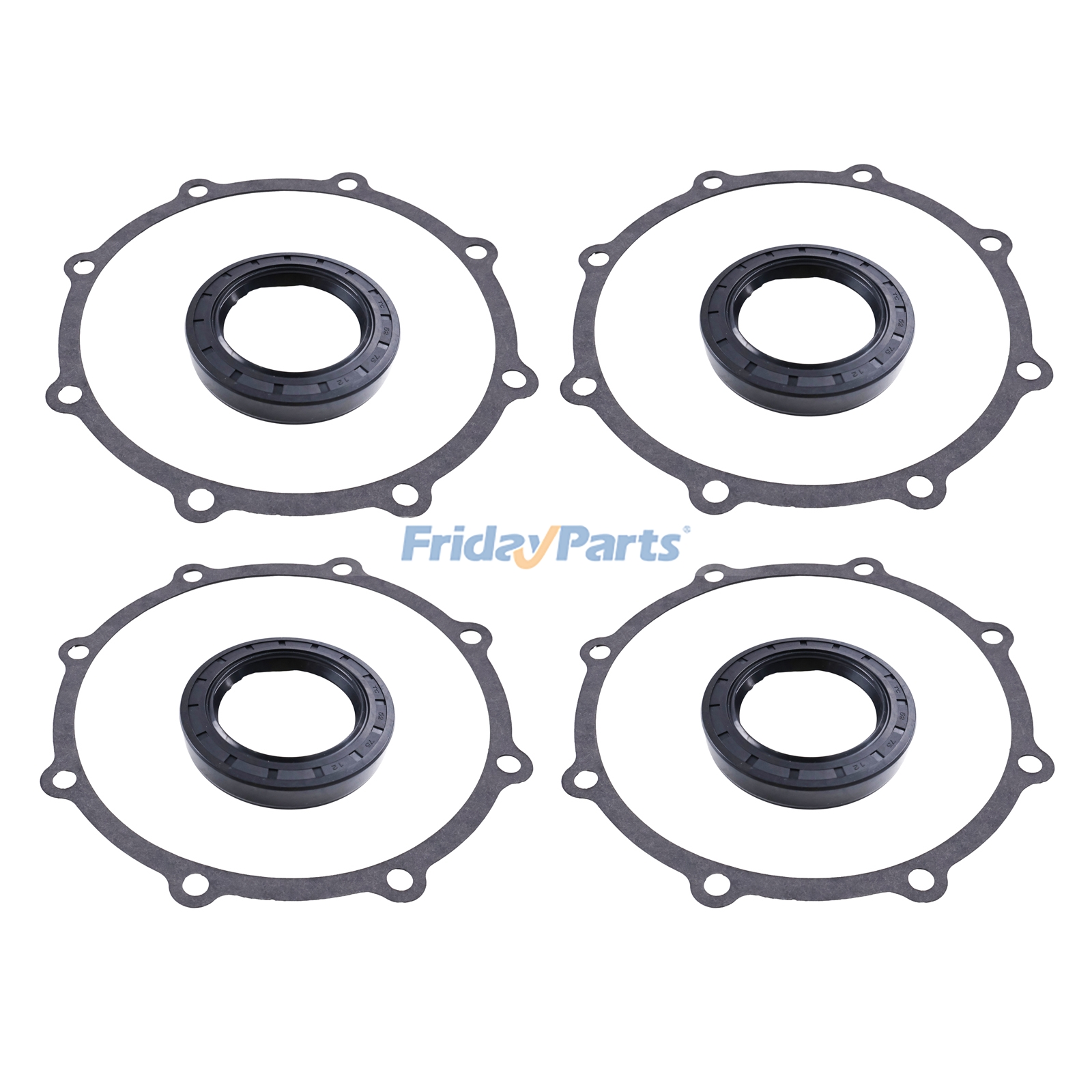 4 Sets Front Axle Seal Gasket Repair Kit TR109398 MIU801706 for John Deere Tractor 1023E 1025R 1026R 1E23 1R25 1R26 2025R 2026R