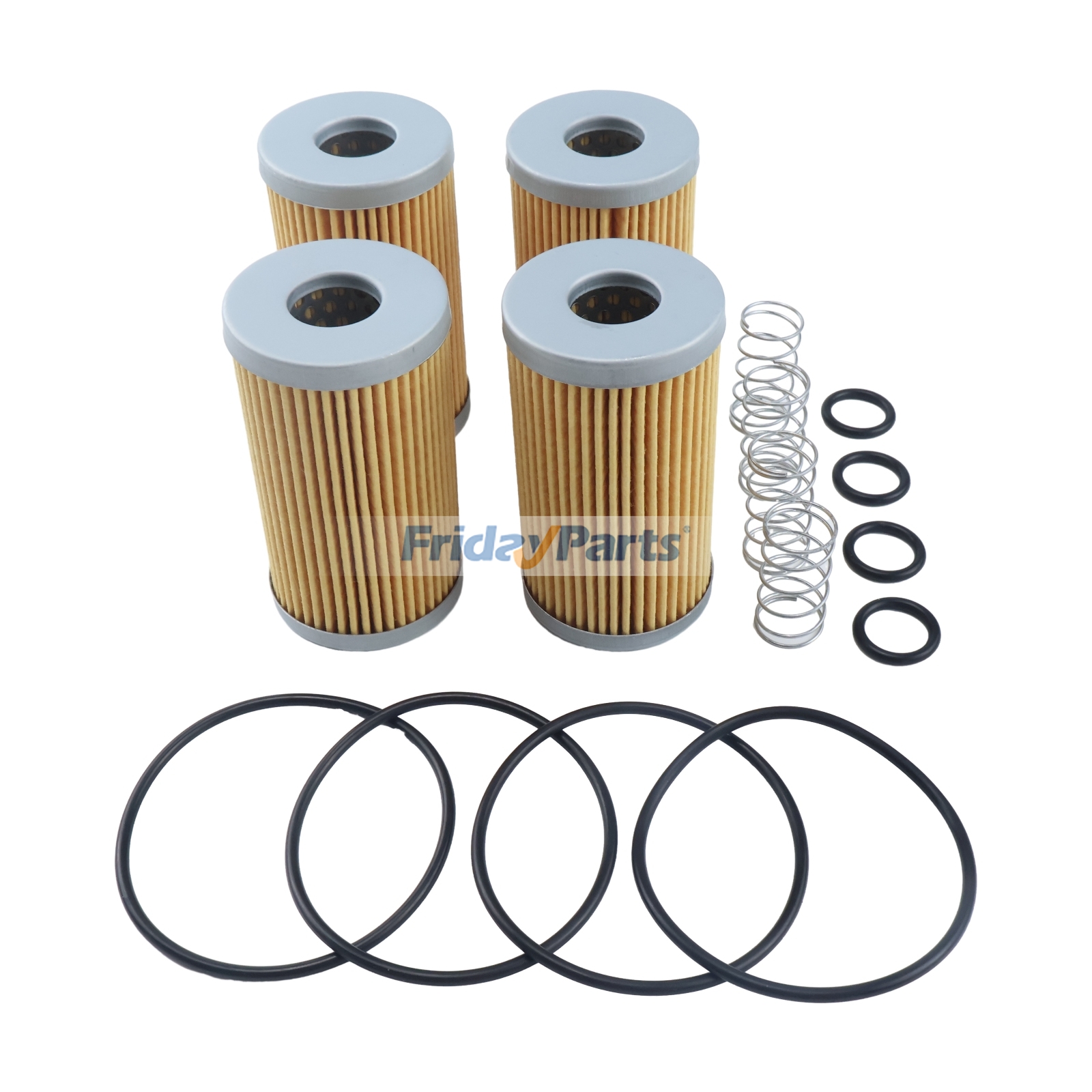 4 Sets Fuel Filter with Bowl & Spring T111383 for John Deere Engine 4019 4020 Loader 4475 6675 5575 7775 Tractor 870 970 990 4020 4510 4700 Excavator 30 50