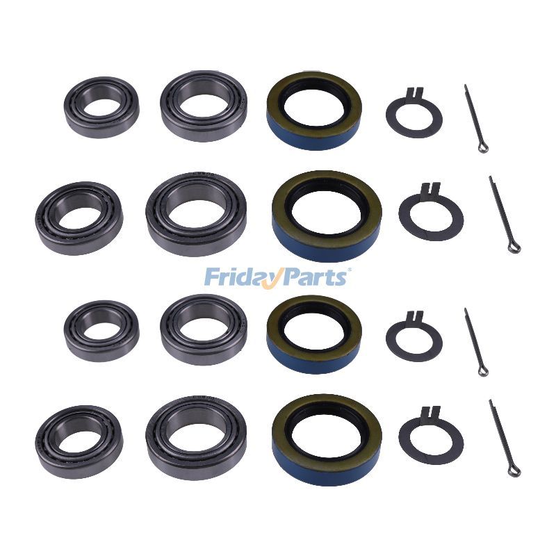 4 Sets of Trailer Hub Wheel Bearing Kit L44649 L44610 L68149 L68111 Gease Seals 171255TB (10-19) for 3500# EZ Lube Axles