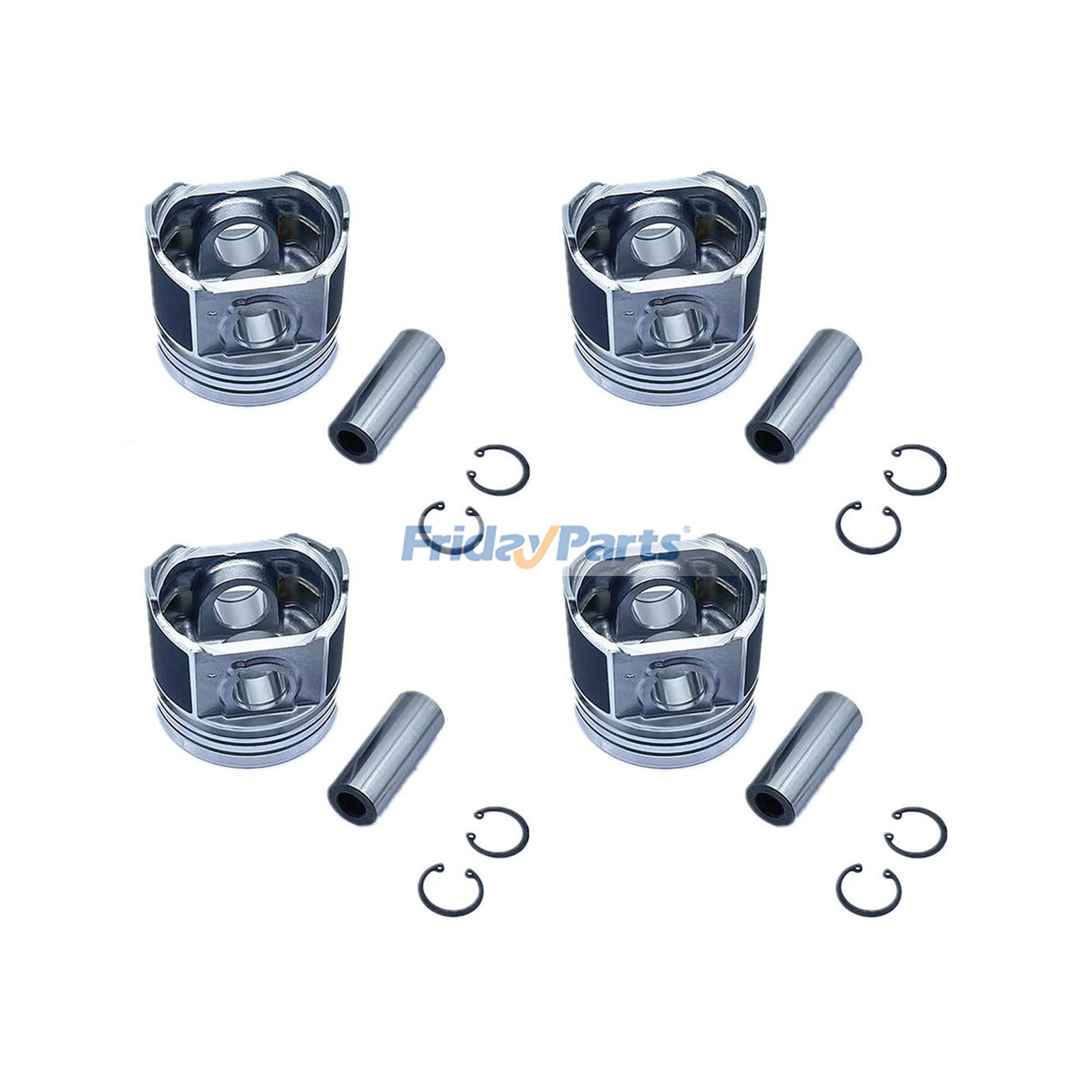 4 Kolbensätze 1361714 für Mazda-Motor FE Hyster Gabelstapler H25 H30 H35 H40 H45 H50 H55 H60 H65 H70