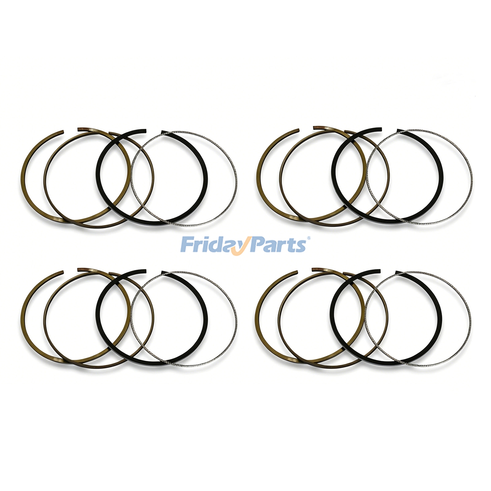 4 jeux de segments de piston 8976034231 pour moteur Isuzu 4HK1, camions ELF400, ELF450, ELF500, ELF600, NPR, NPS, NQR