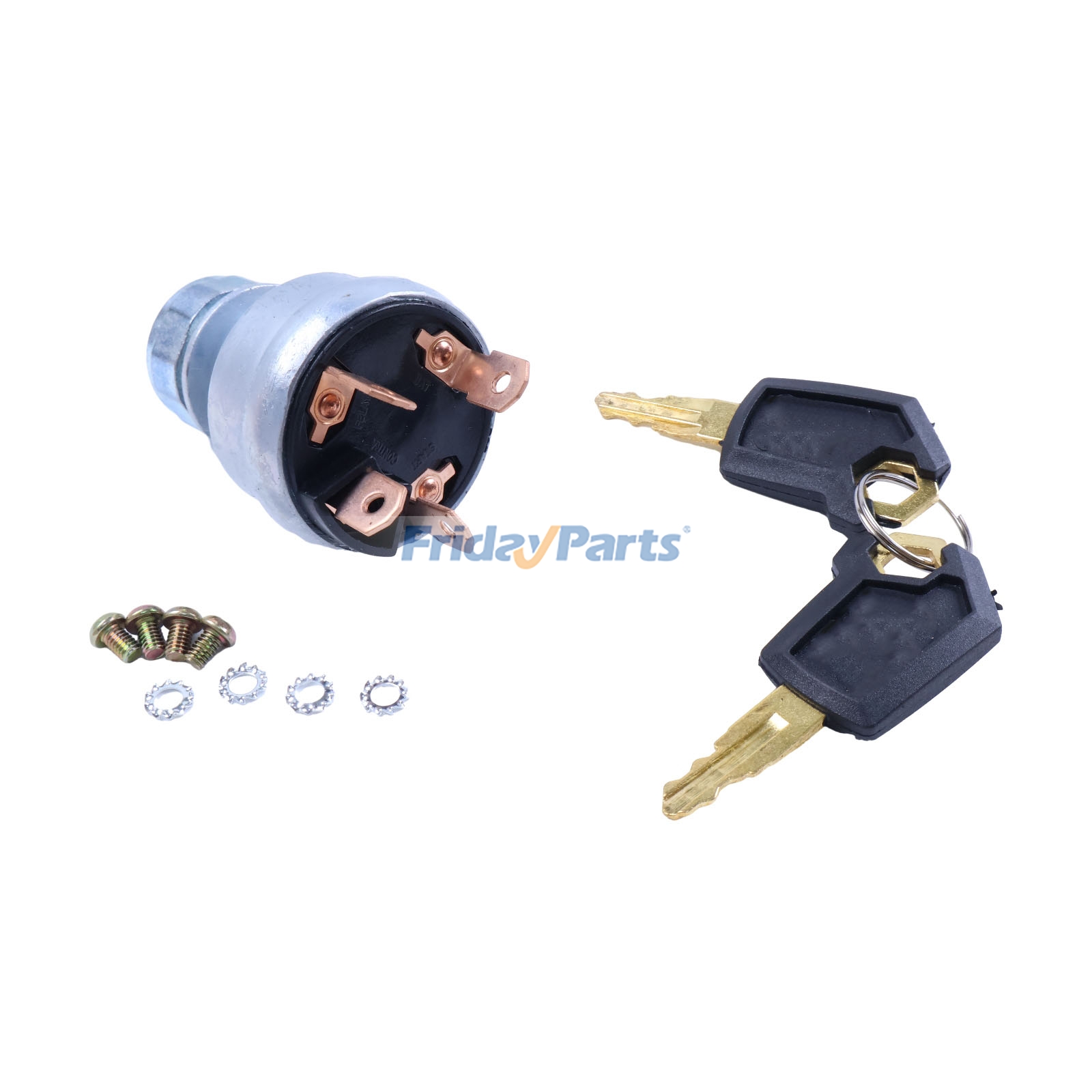 4 Terminal Ignition Switch With Keys for Engine,Excavator