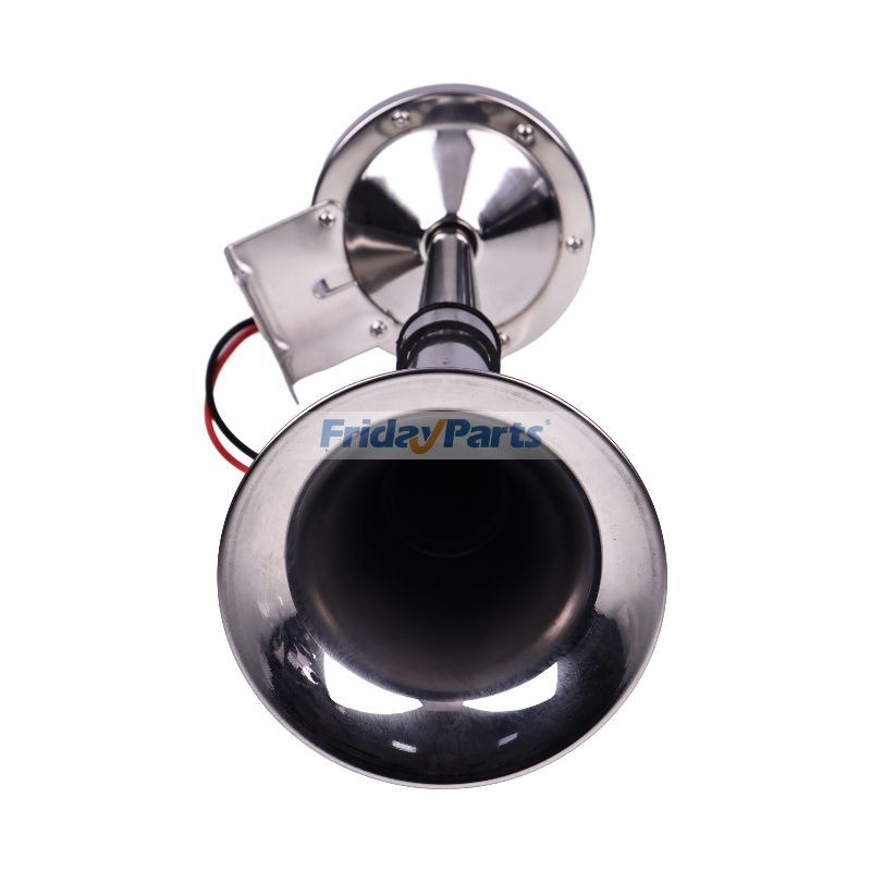 Bocina eléctrica de una sola trompeta de acero inoxidable de 400 mm para barco, camión, automóvil para Camión Para OTRA MARCA FridayParts