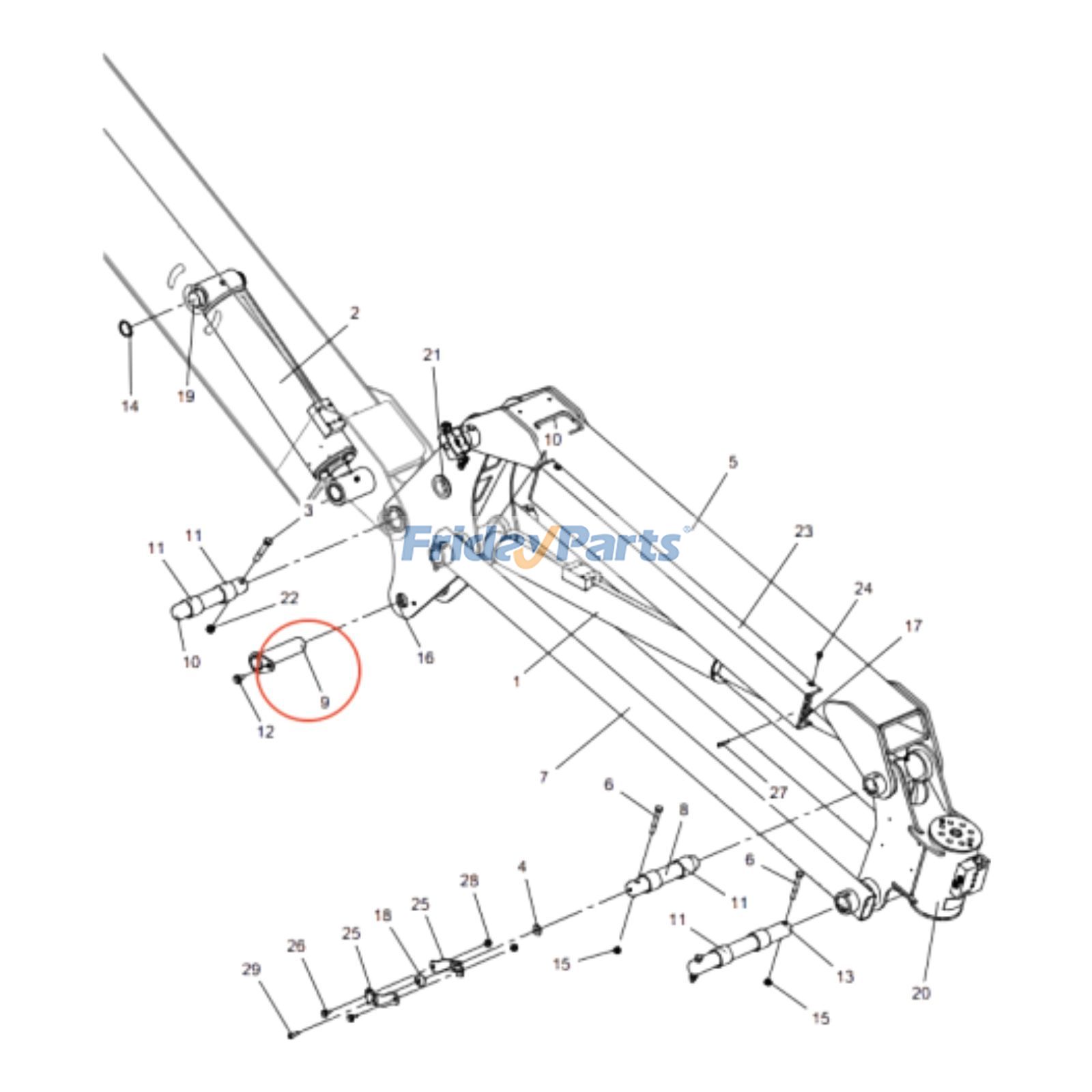 Assemblage de brochespour Nacelle Élévatrice