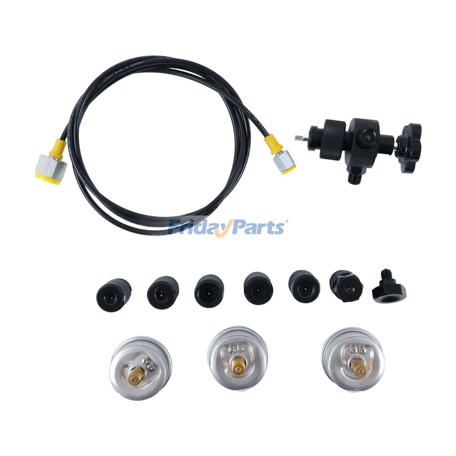 FridayParts Hydraulic Accumulator Nitrogen Charging Filling Gas Valve Test Kit