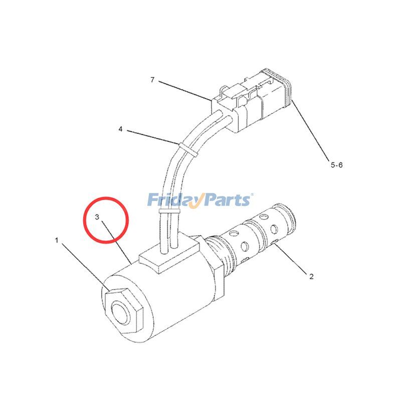 Solenoid Valve Coilerpillar CAT Backhoe For CAT Loader