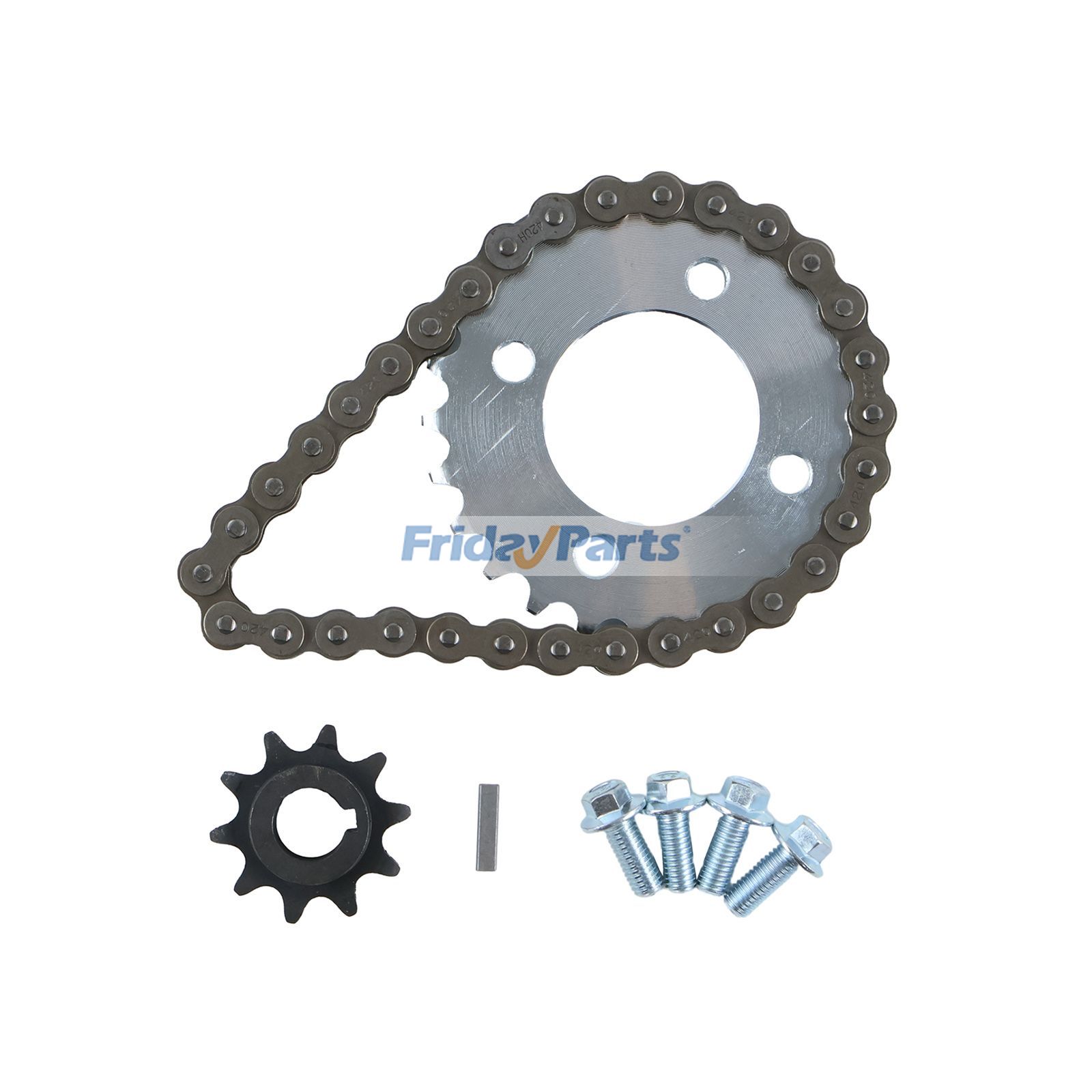 Kit de piñón de cadena 420 de 25 dientes y 32 eslabones para kart Coleman KT196 CK196 Predator (motor de 196 cc, 212 cc y 6,5 hp) de FridayParts