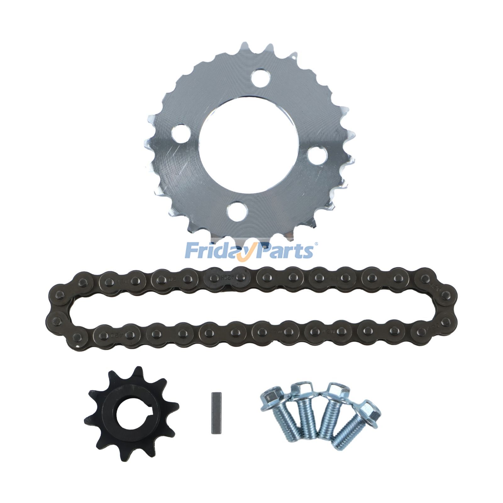 Kit de piñón de cadena 420 de 25 dientes y 32 eslabones para kart Coleman KT196 CK196 Predator (motor de 196 cc, 212 cc y 6,5 hp)