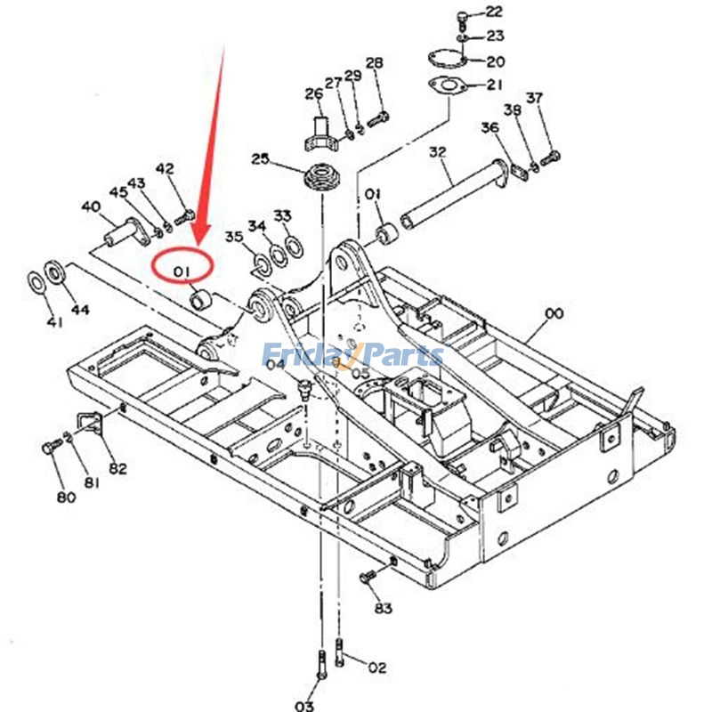エクスカベーター メインフレームブッシング