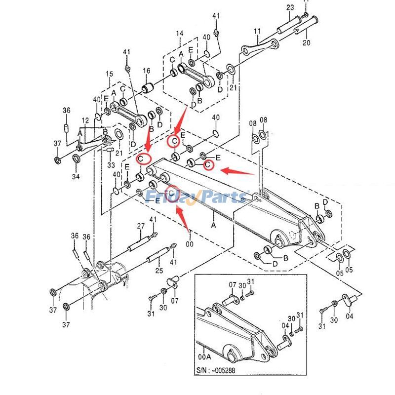 Arm Bushing for Excavator