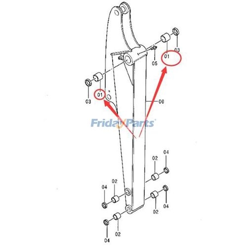 4241780 Arm Bushing 4334423 for Hitachi EX80U HX120B HX140B HX140B-2 TB50 ZX110 ...