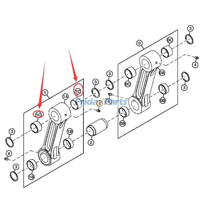 Bucket Link Bushing 2454D 2554 2954D for Excavator
