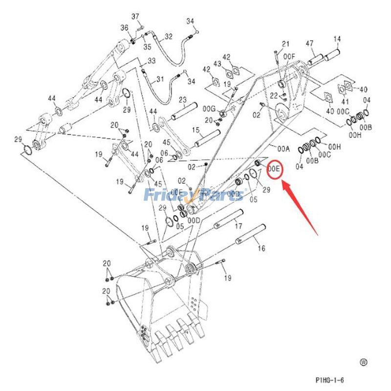 Arm Bushing 2454D 2554 2954D for Excavator