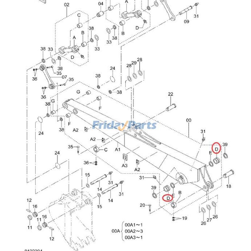 Arm Bushing 4443878 for Hitachi MA200 MA200-G ZX110 ZX110-3