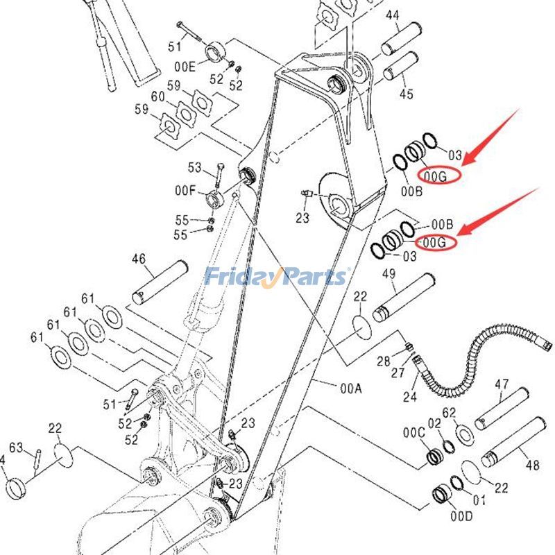 Arm Bushing 2054 2154D for Excavator