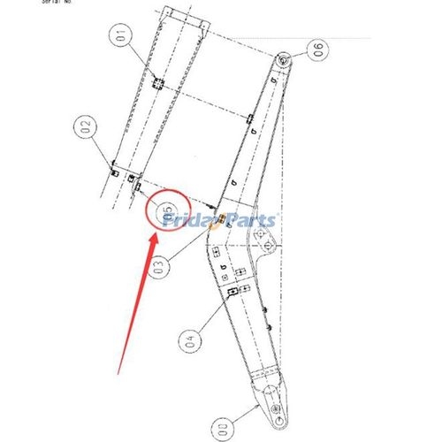 4241780 Boom Bushing 4445478 for Hitachi ZX70 ZX70-3 ZX75UR-3 ZX75US-3 ZX80LCK ...