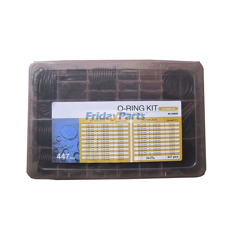 447 Pcs O-Ring Box for Kobelco Excavator SK60 SK120 SK200 SK300 SK330 SK400 SK100