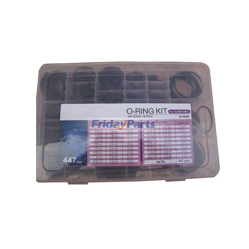 447 Pcs O-Ring Box for Sumitomo Excavator SH200 SH120 SH60 SH75 SH220 SH210 SH330