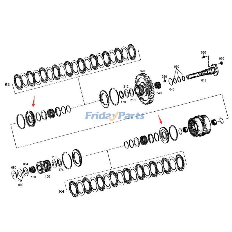 1 pistón 4644353051 para caja de cambios ZF 4WG180 4WG200 Para ZF
