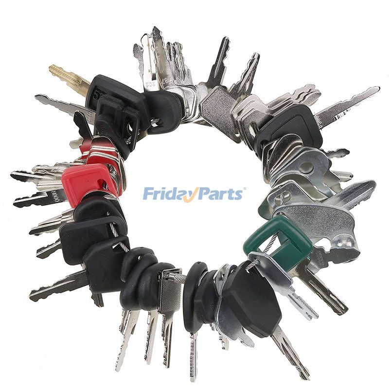 47 piezas de llave de encendido para Bobcat, Komastu, New Holland, CASE, John Deere y más para Topadora,Excavadora,Pala cargadora,Tractor,Otros