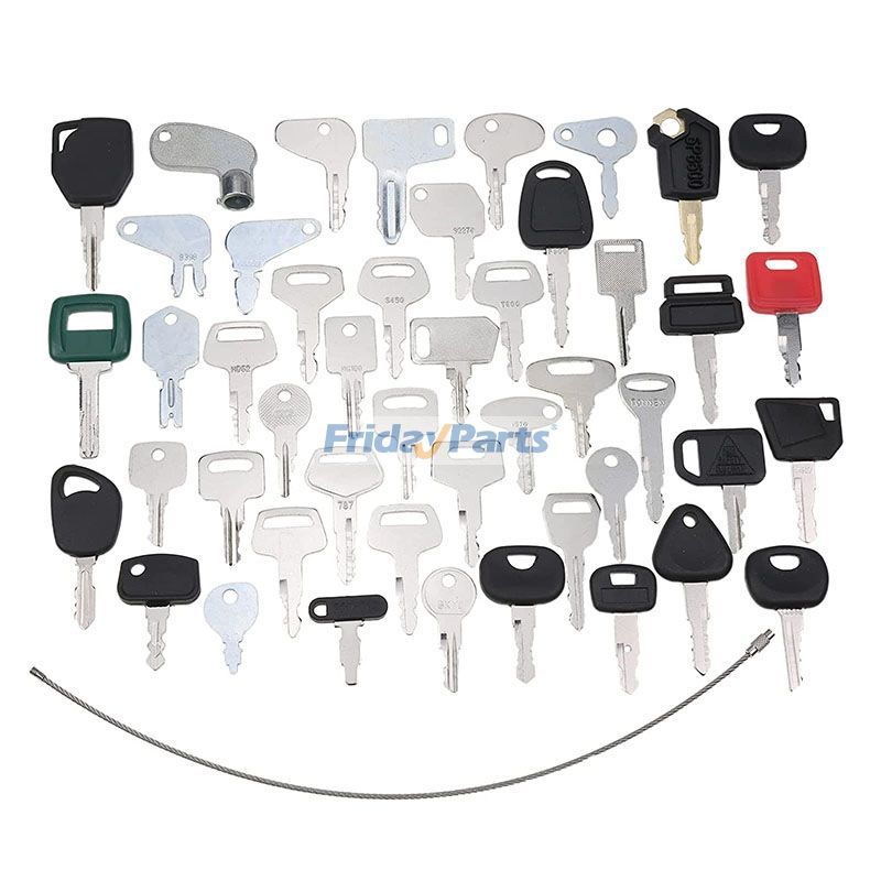 47 piezas de llave de encendido para Bobcat, Komastu, New Holland, CASE, John Deere y más de FridayParts
