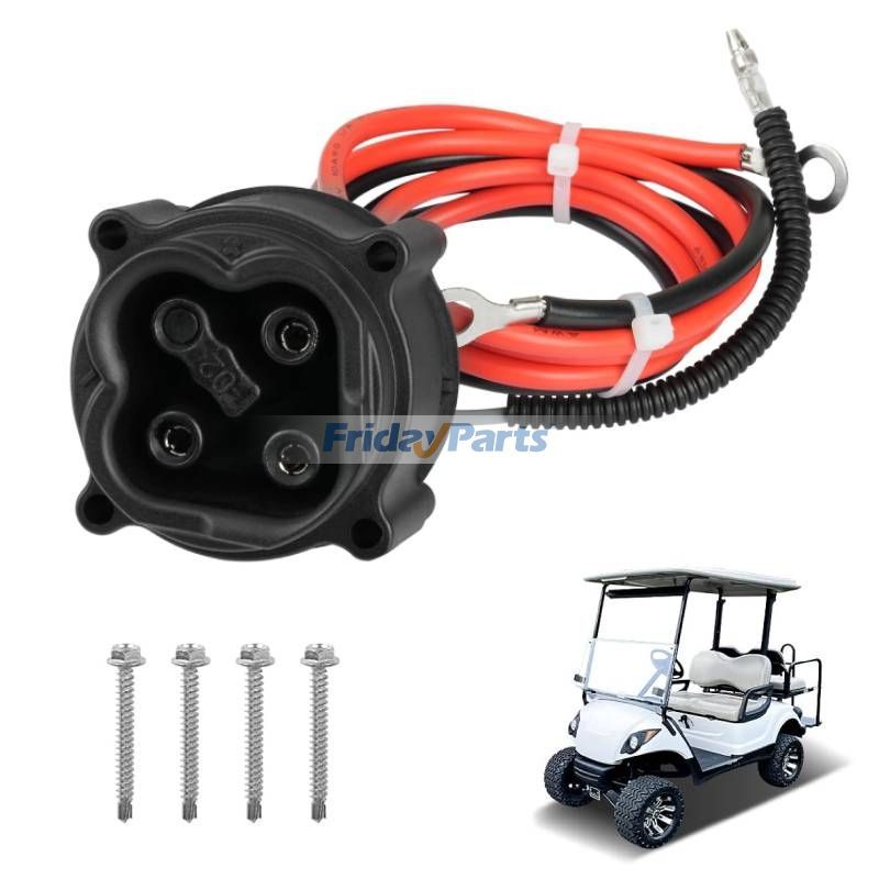 48-Volt Charger Plug JW2-H6181-02 JW2-H6-181-01 for 2008-2010 Yamaha Electric G29 Golf Cart