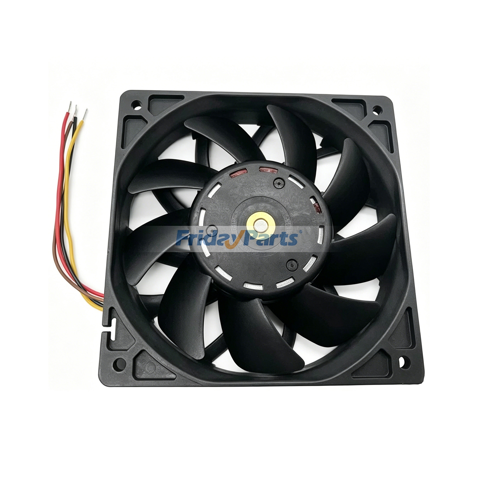 Ventilador de refrigeración de 4 cables, 48 ​​V, 0,42 A, de repuesto para Sany 9GV1248P4G041 de FridayParts