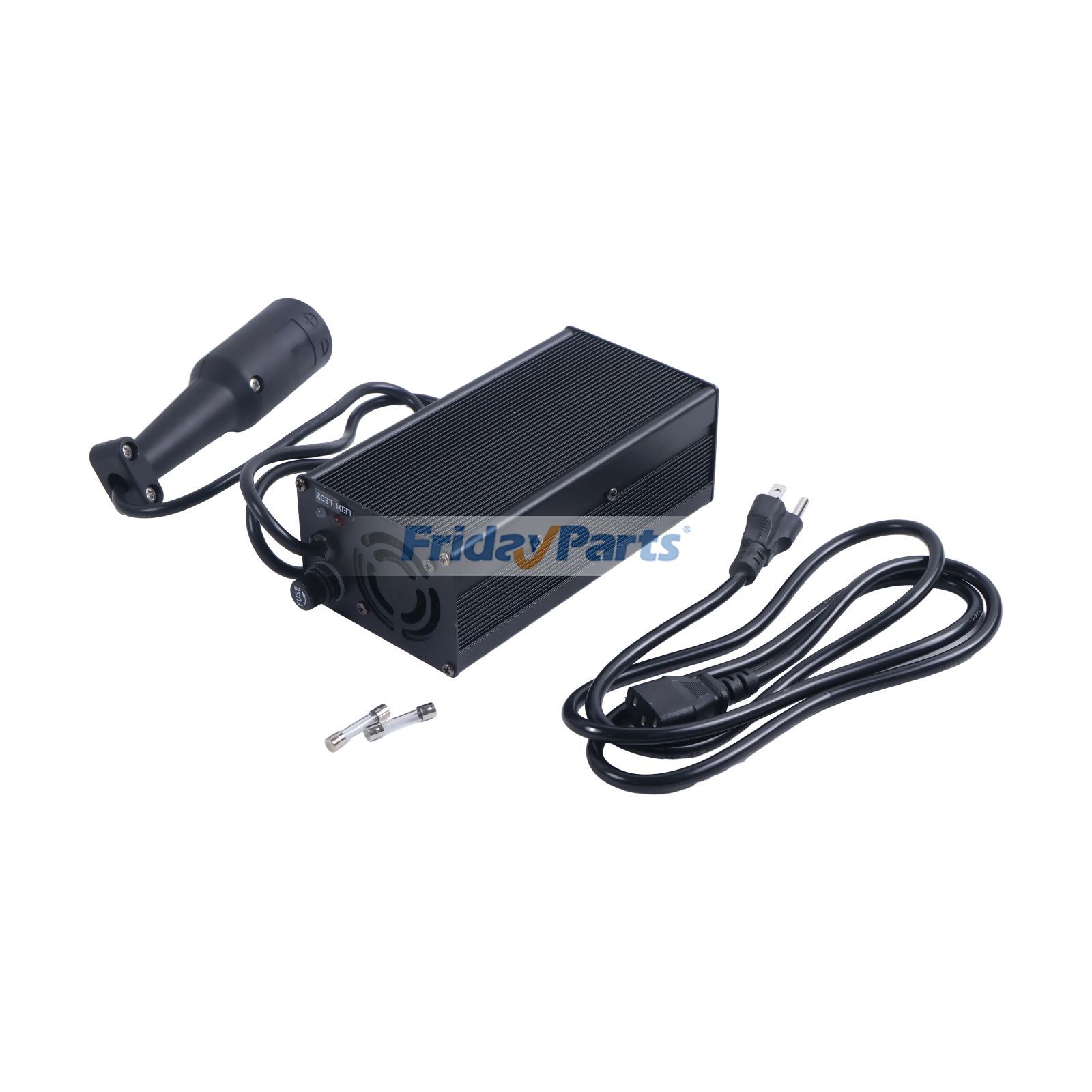 Chargeur de batterie 48 V 10 A avec prise ronde standard à 3 broches pour voiturette de golf Club Car TXT Textron Taylor Dunn EZGO Star EV